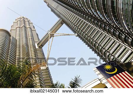 Stock Image - Petronas Towers, Kuala Lumpur, Malaysia, Southeast Asia, Asia. Fotosearch