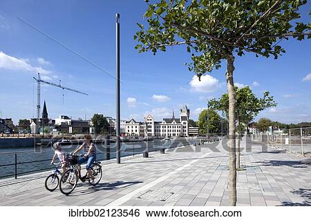 Stock Photograph - Phoenix Lake, former Huettenwerk Phoenix-Ost steelworks, urban redevelopment site, Zukunftsstandort Phoenix, Dortmund, Hoerde, Ruhr Area, North Rhine-Westphalia, Germany, Europe, PublicGround, Europe. Fotosearch