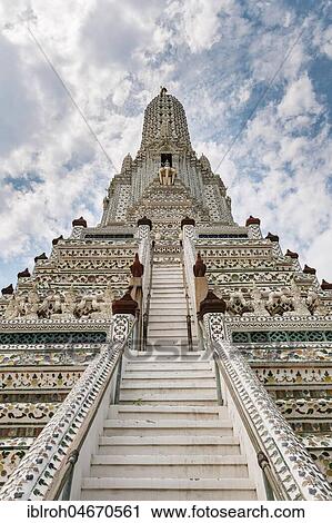 Phra Prang, central temple tower, Wat Arun, Bangkok, Thailand, Asia View Large Photo Image Stock Image - Phra Prang, central temple tower, Wat Arun, Bangkok, Thailand, Asia. Fotosearch