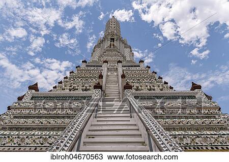 Phra Prang, central temple tower, Wat Arun, Bangkok, Thailand, Asia View Large Photo Image Stock Image - Phra Prang, central temple tower, Wat Arun, Bangkok, Thailand, Asia. Fotosearch
