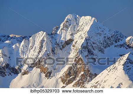 Stock Image - Piz Julier, 3380 m, view from Piz Corvatsch, Graubuenden, Switzerland, Europe. Fotosearch