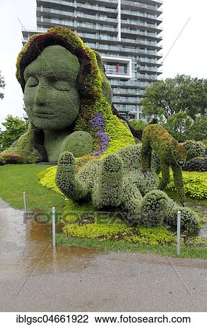 Plant sculpture Mother Earth with modern buildings behind, Mosaicanada Exhibition, Gatineau, Quebec Province, Canada, North America View Large Photo Image Stock Image - Plant sculpture Mother Earth with modern buildings behind, Mosaicanada Exhibition, Gatineau, Quebec Province, Canada, North America. Fotosearch