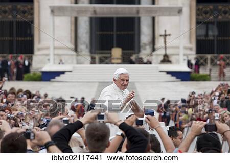 Pope Benedict in the popemobile among his supporters, greeting them during the General Audience on St. Peter's Square, Rome, Italy, Europe View Large Photo Image Stock Image - Pope Benedict in the popemobile among his supporters, greeting them during the General Audience on St. Peter's Square, Rome, Italy, Europe. Fotosearch