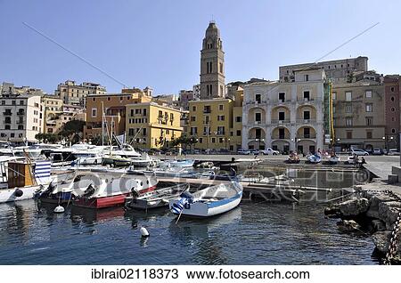 Port and bell tower, Campanile of the Romanesque cathedral Duomo dei Santi Erasmo e Marciano, Gaeta, Lazio, Italy, Europe View Large Photo Image Stock Image - Port and bell tower, Campanile of the Romanesque cathedral Duomo dei Santi Erasmo e Marciano, Gaeta, Lazio, Italy, Europe. Fotosearch