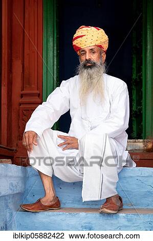 Portrait of a indian man with turban, Jodhpur, Rajasthan, India, Asia View Large Photo Image Stock Image - Portrait of a indian man with turban, Jodhpur, Rajasthan, India, Asia. Fotosearch
