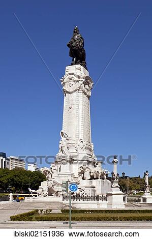 Praca Marques de Pombal square in Lisbon, Portugal, Europe View Large Photo Image Stock Photograph - Praca Marques de Pombal square in Lisbon, Portugal, Europe. Fotosearch