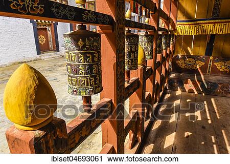 Prayer mills in the monastery fortress, Trongsa Dzong, Trongsa, Himalayan region, Bhutan, Asia View Large Photo Image Stock Image - Prayer mills in the monastery fortress, Trongsa Dzong, Trongsa, Himalayan region, Bhutan, Asia. Fotosearch