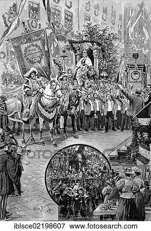 Presentation of the Federal banner of the German Shooting Association by the Mainz Shooting club to the city of Nuremberg, Marktplatz square, 12th Bundesschiesen shooting competition, historic wood engraving, about 1897 View Large Photo Image Stock Photo - Presentation of the Federal banner of the German Shooting Association by the Mainz Shooting club to the city of Nuremberg, Marktplatz square, 12th Bundesschiesen shooting competition, historic wood engraving, about 1897. Fotosearch