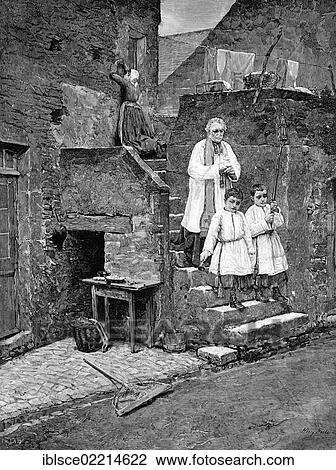 Priest and altar servers, historical woodcut, circa 1888 View Large Photo Image Stock Image - Priest and altar servers, historical woodcut, circa 1888. Fotosearch