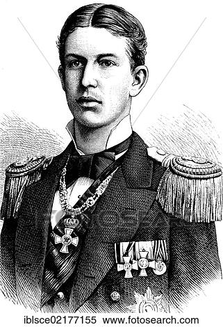 Stock Photography - Prince Henry of Prussia, also known as Albert Wilhelm Heinrich of Prussia, 1862 - 1929, Grand Admiral and commander of the Imperial German Navy, historical engraving, about 1889. Fotosearch