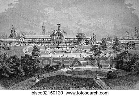Projected construction of the international horticulture exhibition in Hamburg in 1880, historical woodcut, circa 1880 View Large Photo Image Stock Image - Projected construction of the international horticulture exhibition in Hamburg in 1880, historical woodcut, circa 1880. Fotosearch