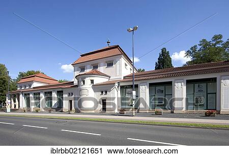 Stock Image - Pump room, Kurhaus building, Karthausgarten park, Eisenach, Thuringia, Germany, Europe, PublicGround, Europe. Fotosearch