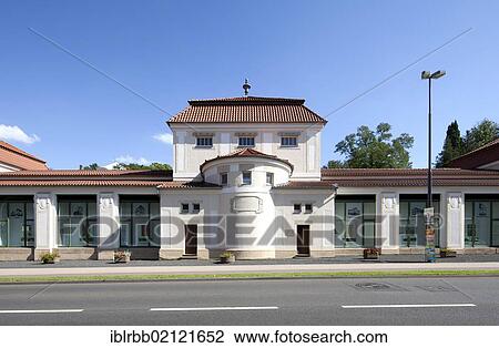 Stock Image - Pump room, Kurhaus building, Karthausgarten park, Eisenach, Thuringia, Germany, Europe, PublicGround, Europe. Fotosearch