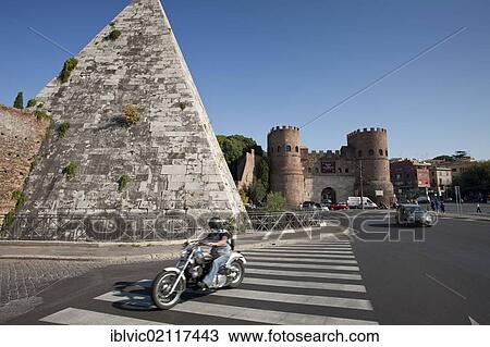 Pyramid of Caius Cestius, made of white marble, aside the Porta S. Paolo, Rome, Italy, Europe View Large Photo Image Stock Image - Pyramid of Caius Cestius, made of white marble, aside the Porta S. Paolo, Rome, Italy, Europe. Fotosearch
