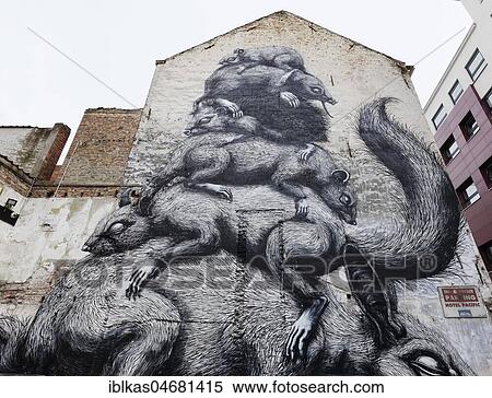 Pyramid of rodents, mural by Belgian street artist Roa, The Crystal Ship Festival 2016, Ostend, West Flanders, Belgium, Europe View Large Photo Image Stock Photography - Pyramid of rodents, mural by Belgian street artist Roa, The Crystal Ship Festival 2016, Ostend, West Flanders, Belgium, Europe. Fotosearch