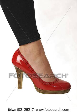 Red high heels View Large Photo Image Stock Photo - Red high heels. Fotosearch