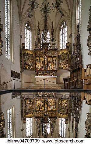 Reflection in the choir with high altar, shrine and predella, monastery, monastery church in Blaubeuren, Swabian Alb, Baden-Württemberg, Germany, Europe View Large Photo Image Stock Photo - Reflection in the choir with high altar, shrine and predella, monastery, monastery church in Blaubeuren, Swabian Alb, Baden-Württemberg, Germany, Europe. Fotosearch