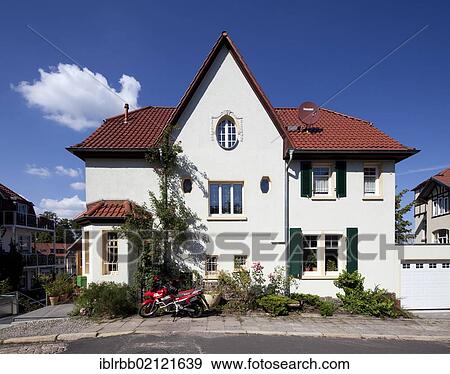 Stock Photo - Residential building, Eisenach, Thuringia, Germany, Europe, PublicGround, Europe. Fotosearch