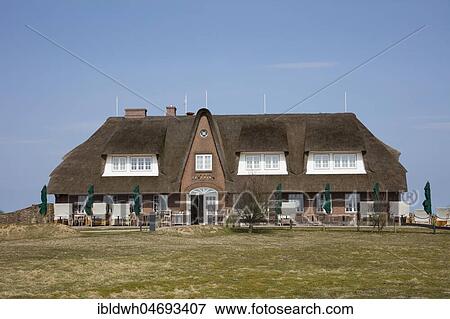 Restaurant Landhaus Severin, Morsum, Sylt, North Frisian Island, North Frisia, Schleswig-Holstein, Germany, Europe View Large Photo Image Stock Photo - Restaurant Landhaus Severin, Morsum, Sylt, North Frisian Island, North Frisia, Schleswig-Holstein, Germany, Europe. Fotosearch
