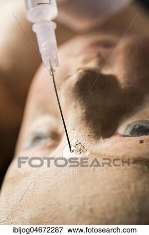 Restoration studio, fish glue is sprayed onto the damaged area of an angel's face to fix the filling material, Munich, Bavaria, Germany, Europe View Large Photo Image Stock Photo - Restoration studio, fish glue is sprayed onto the damaged area of an angel's face to fix the filling material, Munich, Bavaria, Germany, Europe. Fotosearch