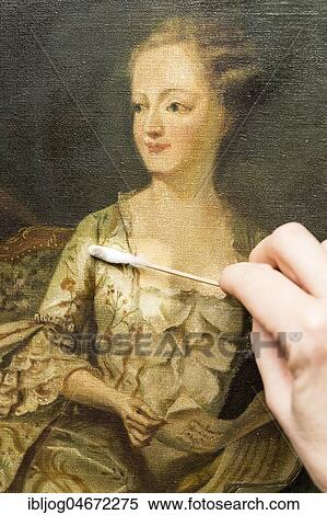 Restoration studio, restorer, hand cleans a painting with cotton swabs, Munich, Bavaria, Germany, Europe View Large Photo Image Stock Photography - Restoration studio, restorer, hand cleans a painting with cotton swabs, Munich, Bavaria, Germany, Europe. Fotosearch