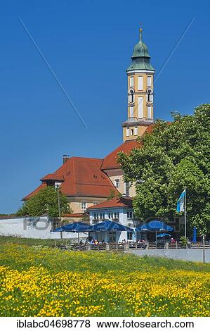 Reutberg Monastery, spring meadow, Sachsenkam, Upper Bavaria, Bavaria, Germany, Europe View Large Photo Image Stock Photo - Reutberg Monastery, spring meadow, Sachsenkam, Upper Bavaria, Bavaria, Germany, Europe. Fotosearch