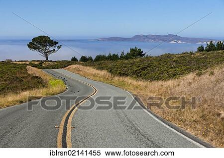 Road and a foggy stretch of coast in the Point Reyes National Seashore, Point Reyes, California, USA, North America View Large Photo Image Stock Photography - Road and a foggy stretch of coast in the Point Reyes National Seashore, Point Reyes, California, USA, North America. Fotosearch