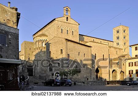 Stock Photo - Romanesque Cathedral of Santa Maria, 11th century, Anagni, Lazio, Italy, Europe. Fotosearch