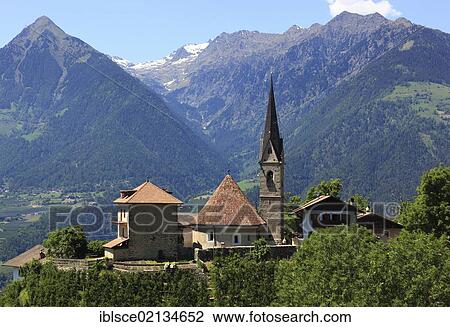 Romanesque Round Church of St. George above Scena near Merano, Alto Adige, Italy, Europe View Large Photo Image Stock Image - Romanesque Round Church of St. George above Scena near Merano, Alto Adige, Italy, Europe. Fotosearch