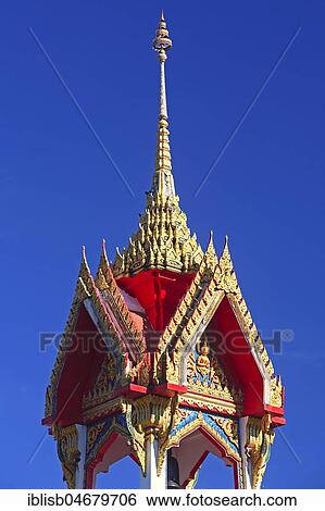 Roof decorations and pagodas of Wat Chalong, largest temple on Phuket, Thailand, Asia View Large Photo Image Stock Photograph - Roof decorations and pagodas of Wat Chalong, largest temple on Phuket, Thailand, Asia. Fotosearch
