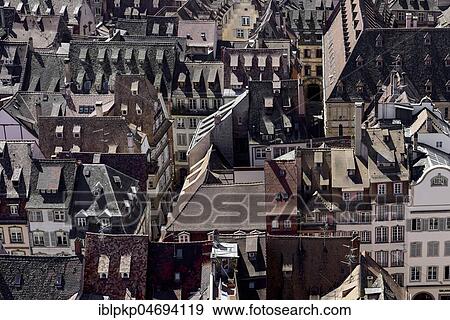 Roofs, Old Town, Strasbourg, France, Europe View Large Photo Image Stock Photo - Roofs, Old Town, Strasbourg, France, Europe. Fotosearch