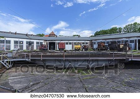 Roundhouse with turntable, Bavarian Railway Museum Nördlingen, Nördlingen, Bavaria, Germany, Europe View Large Photo Image Stock Image - Roundhouse with turntable, Bavarian Railway Museum Nördlingen, Nördlingen, Bavaria, Germany, Europe. Fotosearch