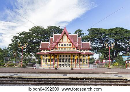 Royal Pavilion of Hua Hin railway station, Hua Hin, Thailand, Asia View Large Photo Image Stock Photo - Royal Pavilion of Hua Hin railway station, Hua Hin, Thailand, Asia. Fotosearch