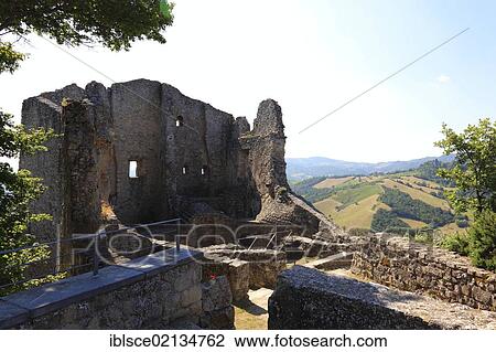 Stock Image - Ruins of Canossa Castle, Emilia Romagna, Italy, Europe. Fotosearch
