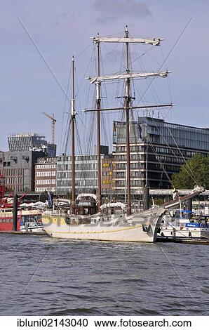 Sailing ship in the harbor, Hamburg, Germany, Europe View Large Photo Image Stock Image - Sailing ship in the harbor, Hamburg, Germany, Europe. Fotosearch