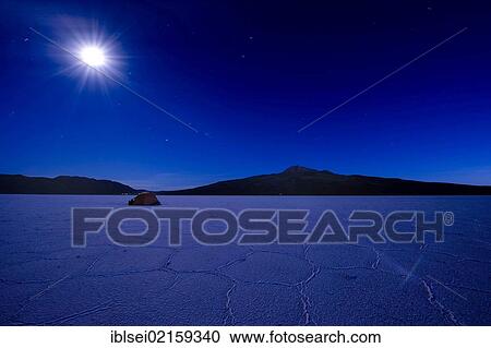 Salt lake with a tent in the moonlight, Salar de Uyuni, Uyuni, Bolivia, South America View Large Photo Image Stock Image - Salt lake with a tent in the moonlight, Salar de Uyuni, Uyuni, Bolivia, South America. Fotosearch