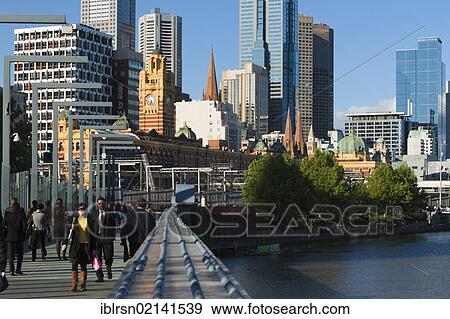 Sandridge Bridge over the Yarra River in the city centre, Melbourne, Victoria, Australia, Oceania View Large Photo Image Stock Photo - Sandridge Bridge over the Yarra River in the city centre, Melbourne, Victoria, Australia, Oceania. Fotosearch