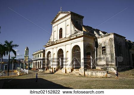 Santisima Church on Plaza Mayor square in Trinidad, Cuba, North America View Large Photo Image Stock Image - Santisima Church on Plaza Mayor square in Trinidad, Cuba, North America. Fotosearch