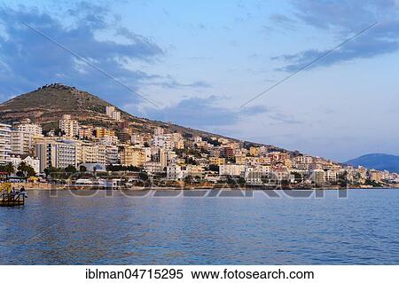 Saranda, Sarandë, Qark Vlora, Ionian Sea, Albania, Europe View Large Photo Image Stock Photography - Saranda, Sarandë, Qark Vlora, Ionian Sea, Albania, Europe. Fotosearch