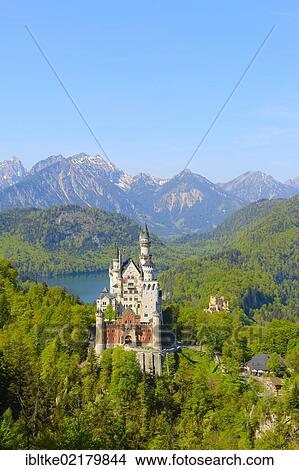 Schloss Neuschwanstein Castle near Fuessen, Allgaeu, Bavaria, Germany, Europe View Large Photo Image Picture - Schloss Neuschwanstein Castle near Fuessen, Allgaeu, Bavaria, Germany, Europe. Fotosearch