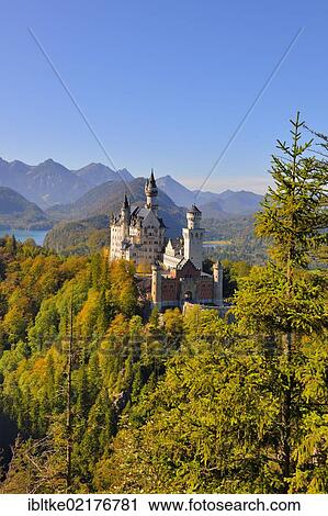 Schloss Neuschwanstein Castle, near Fussen, Ostallgaeu, Allgaeu, Bavaria, Germany, Europe View Large Photo Image Stock Image - Schloss Neuschwanstein Castle, near Fussen, Ostallgaeu, Allgaeu, Bavaria, Germany, Europe. Fotosearch
