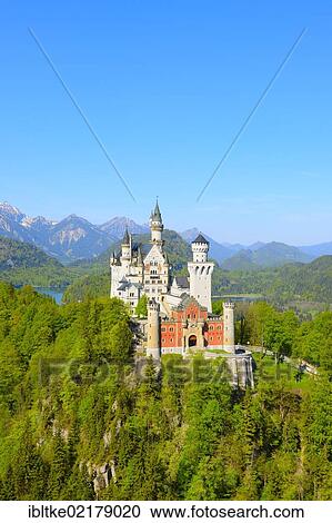 Schloss Neuschwanstein Castle, near Fussen, Ostallgaeu, Allgaeu, Bavaria, Germany, Europe View Large Photo Image Stock Image - Schloss Neuschwanstein Castle, near Fussen, Ostallgaeu, Allgaeu, Bavaria, Germany, Europe. Fotosearch