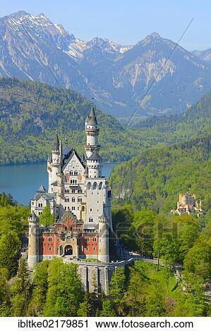 Schloss Neuschwanstein Castle near Fuessen, Allgaeu, Bavaria, Germany, Europe View Large Photo Image Stock Image - Schloss Neuschwanstein Castle near Fuessen, Allgaeu, Bavaria, Germany, Europe. Fotosearch