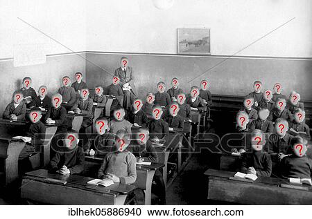 School class, boys class, primary school, symbolic image, montage, question mark, questions, original picture about 1930, Germany, Europe View Large Photo Image Stock Image - School class, boys class, primary school, symbolic image, montage, question mark, questions, original picture about 1930, Germany, Europe. Fotosearch