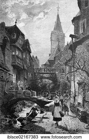 Scooping of the Easter water, traditional custom in Bavaria and Austria, historical engraving, 1880 View Large Photo Image Stock Image - Scooping of the Easter water, traditional custom in Bavaria and Austria, historical engraving, 1880. Fotosearch