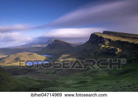 Stock Photo - Scottish Hills near Quiraing, Isle of Skye, Scotland, Great Britain. Fotosearch