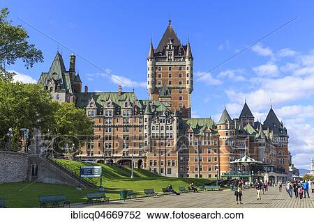 Seaside promenade Dufferin Terrace with Château Frontenac, Québec, Québec Province, Canada, North America View Large Photo Image Stock Image - Seaside promenade Dufferin Terrace with Château Frontenac, Québec, Québec Province, Canada, North America. Fotosearch