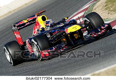 Sebastian Vettel, GER, Red Bull Racing-Renault RB8, Formula 1 testing sessions, February 2012, Barcelona, Spain, Europe View Large Photo Image Picture - Sebastian Vettel, GER, Red Bull Racing-Renault RB8, Formula 1 testing sessions, February 2012, Barcelona, Spain, Europe. Fotosearch