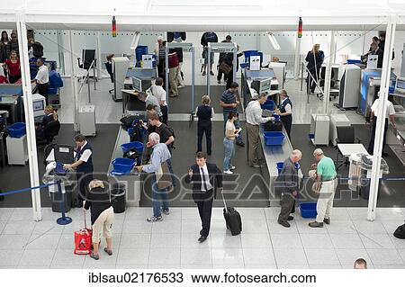Security control, passenger screening, x-ray machines, air traffic, Munich Airport, Upper Bavaria, Bavaria, Germany, Europe View Large Photo Image Stock Image - Security control, passenger screening, x-ray machines, air traffic, Munich Airport, Upper Bavaria, Bavaria, Germany, Europe. Fotosearch