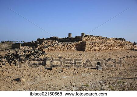 Settlement remains of the city and incense port of Al-Baleed, UNESCO World Heritage Site, Salalah, Oman, Arabian Peninsula, Middle East, Asia View Large Photo Image Stock Photo - Settlement remains of the city and incense port of Al-Baleed, UNESCO World Heritage Site, Salalah, Oman, Arabian Peninsula, Middle East, Asia. Fotosearch
